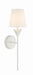 Crystorama 531-MT Broche One Light Wall Sconce Matte White Alternate Image.jpg