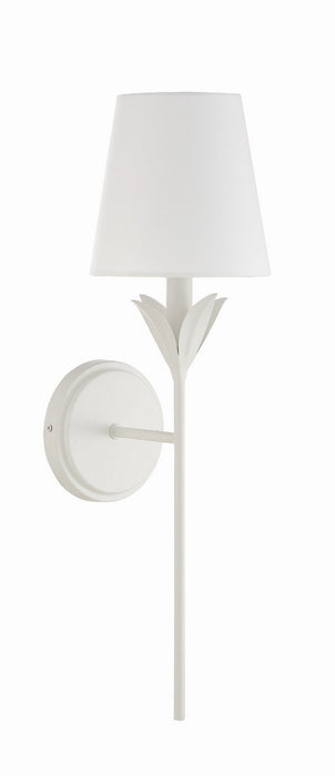 Crystorama 531-MT Broche One Light Wall Sconce Matte White Alternate Image 2.jpg
