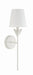 Crystorama 531-MT Broche One Light Wall Sconce Matte White Alternate Image 2.jpg