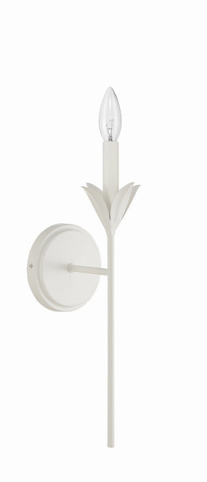 Crystorama 531-MT Broche One Light Wall Sconce Matte White Alternate Image 4.jpg