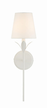 Crystorama 531-MT Broche One Light Wall Sconce Matte White Main Image.jpg
