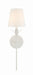 Crystorama 531-MT Broche One Light Wall Sconce Matte White Main Image.jpg