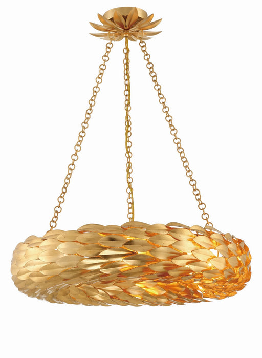 Crystorama 536-GA Broche Six Light Pendant Antique Gold Alternate Image.jpg