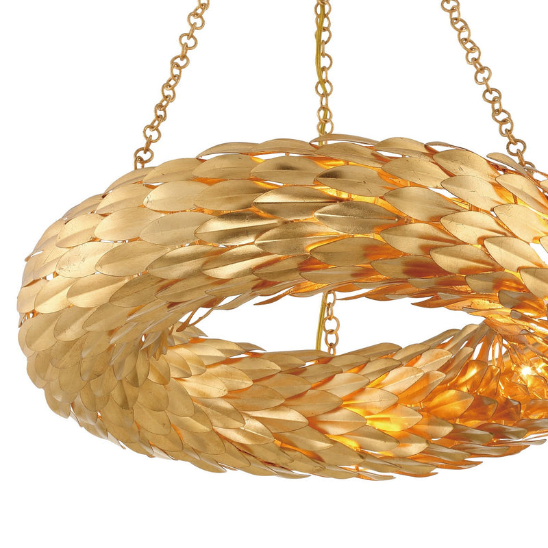 Crystorama 536-GA Broche Six Light Pendant Antique Gold Alternate Image 4.jpg