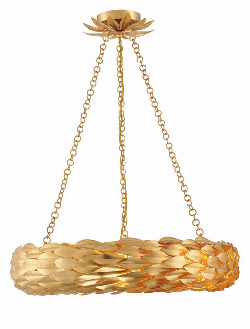 Crystorama 536-GA Broche Six Light Pendant Antique Gold Main Image.jpg