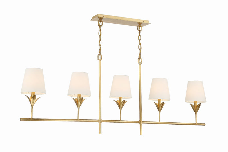 Crystorama 537-GA Broche Five Light Chandelier Antique Gold Alternate Image.jpg