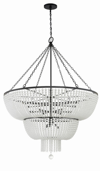 Crystorama 614-MK Rylee 15 Light Chandelier Matte Black Alternate Image 2.jpg