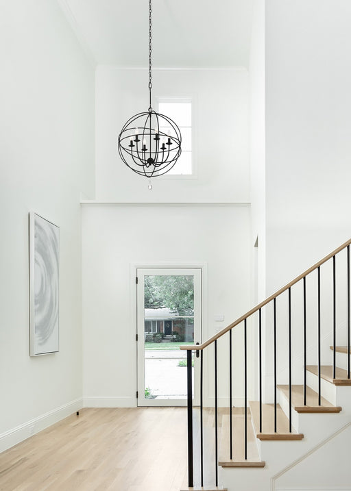 Crystorama 9228-BK Solaris Six Light Chandelier Black Alternate Image.jpg