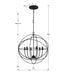 Crystorama 9228-BK Solaris Six Light Chandelier Black Alternate Image 2.jpg