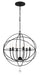 Crystorama 9228-BK Solaris Six Light Chandelier Black Main Image.jpg