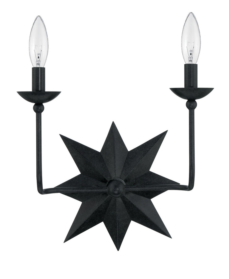Crystorama 9232-BK Astro Two Light Wall Sconce Black Main Image.jpg