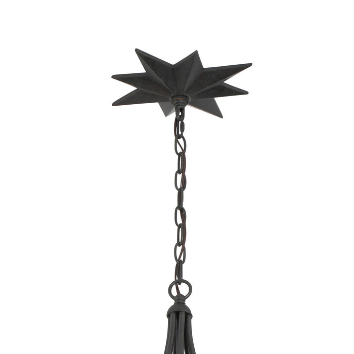 Crystorama 9236-BK Astro Four Light Chandelier Black Alternate Image 4.jpg