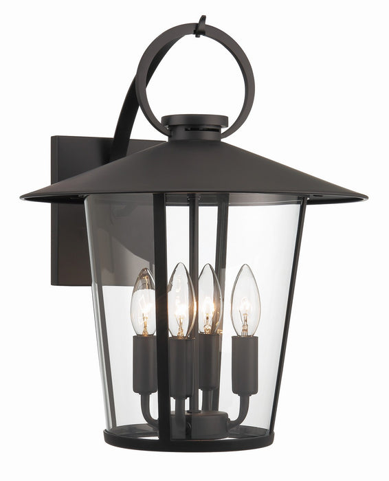 Crystorama AND-9202-CL-MK Andover Four Light Outdoor Wall Sconce Matte Black Main Image.jpg