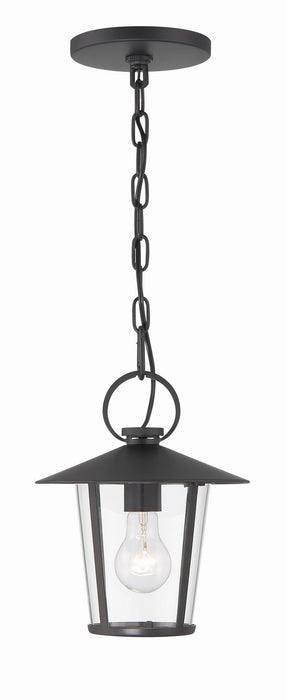 Crystorama AND-9203-CL-MK Andover One Light Outdoor Chandelier Matte Black Main Image.jpg