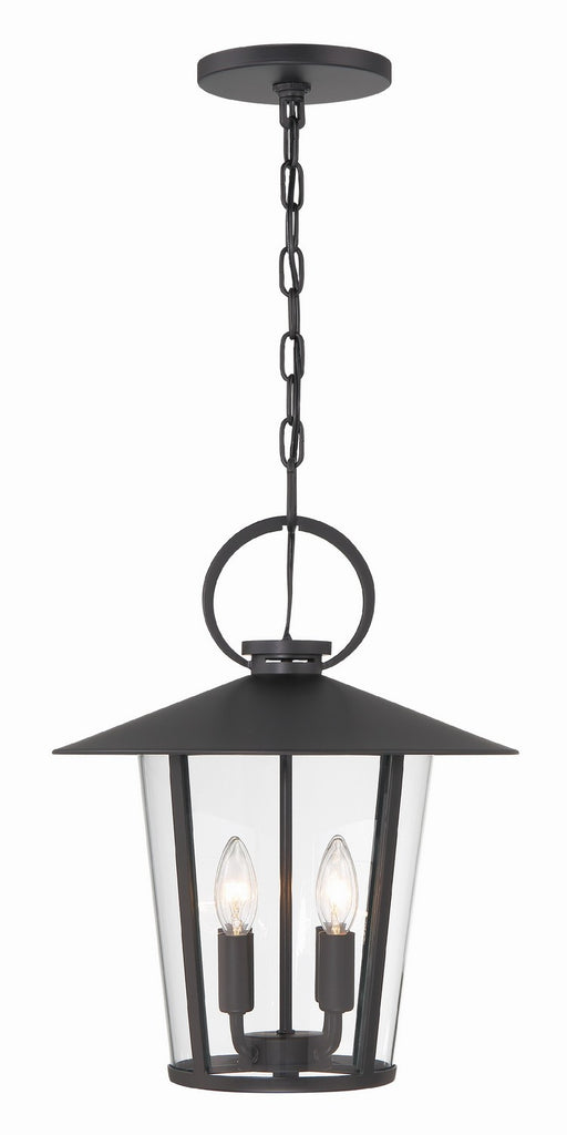 Crystorama AND-9204-CL-MK Andover Four Light Outdoor Chandelier Matte Black Main Image.jpg