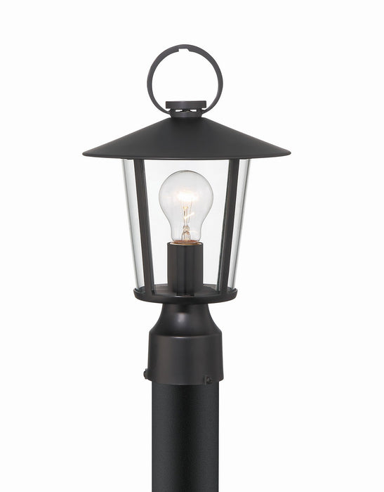 Crystorama AND-9207-CL-MK Andover One Light Outdoor Post Mount Matte Black Main Image.jpg