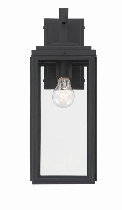 Crystorama BYR-80102-MK Byron One Light Outdoor Wall Sconce Matte Black Main Image.jpg
