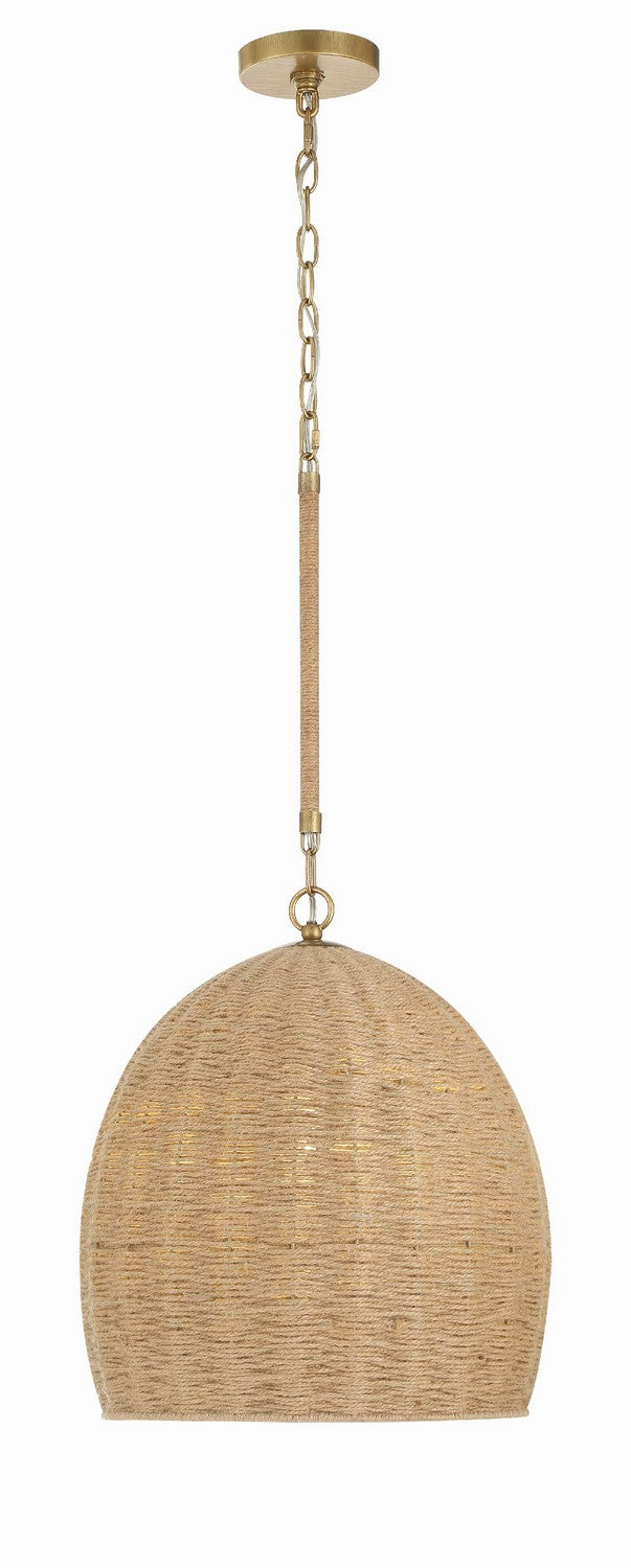 Crystorama JAC-10500-SG Jace One Light Pendant Soft Gold Main Image.jpg