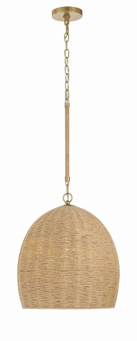 Crystorama JAC-10500-SG Jace One Light Pendant Soft Gold Main Image.jpg