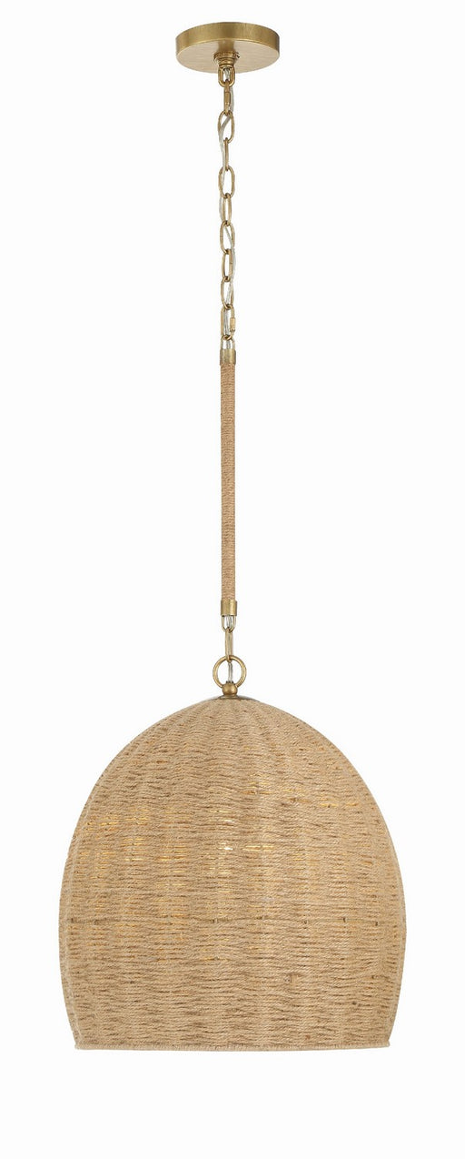 Crystorama JAC-10500-SG Jace One Light Pendant Soft Gold Main Image.jpg