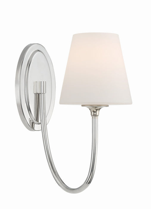 Crystorama JUN-10321-PN Juno One Light Wall Sconce Polished Nickel Main Image.jpg