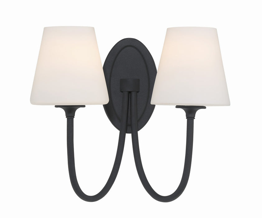 Crystorama JUN-10322-BF Juno Two Light Wall Sconce Black Forged Main Image.jpg