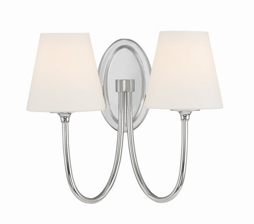 Crystorama JUN-10322-PN Juno Two Light Wall Sconce Polished Nickel Main Image.jpg