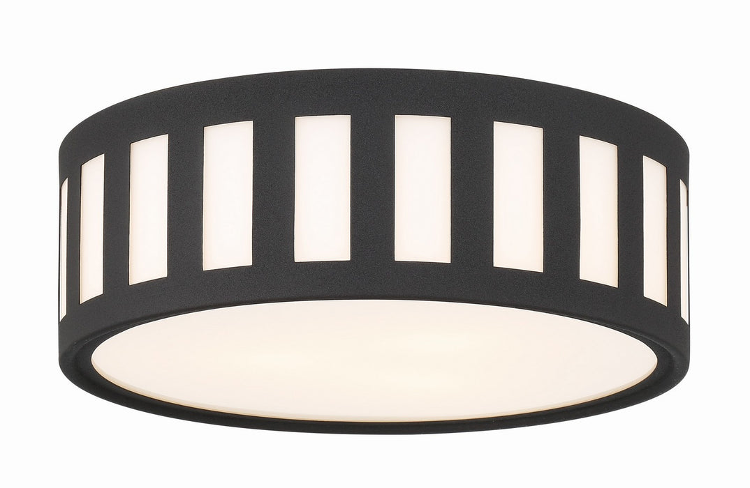 Crystorama KEN-2203-BF Kendal Three Light Flush Mount Black Forged Main Image.jpg