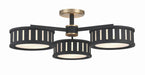 Crystorama KEN-8300-VG-BF Kendal Six Light Semi Flush Mount Vibrant Gold / Black Forged Main Image.jpg
