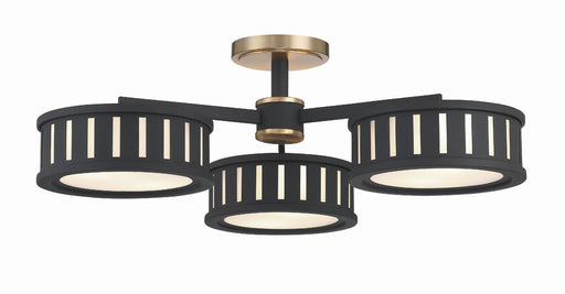 Crystorama KEN-8300-VG-BF Kendal Six Light Semi Flush Mount Vibrant Gold / Black Forged Main Image.jpg