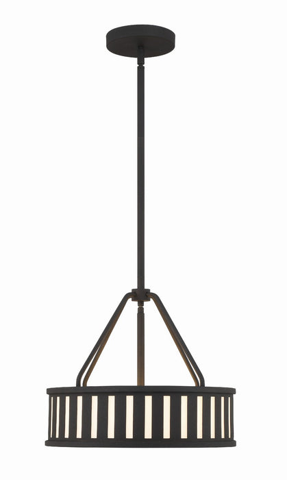 Crystorama KEN-8303-BF Kendal Three Light Pendant Black Forged Main Image.jpg