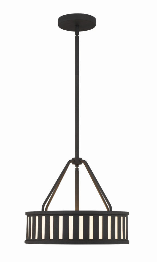 Crystorama KEN-8303-BF Kendal Three Light Pendant Black Forged Main Image.jpg