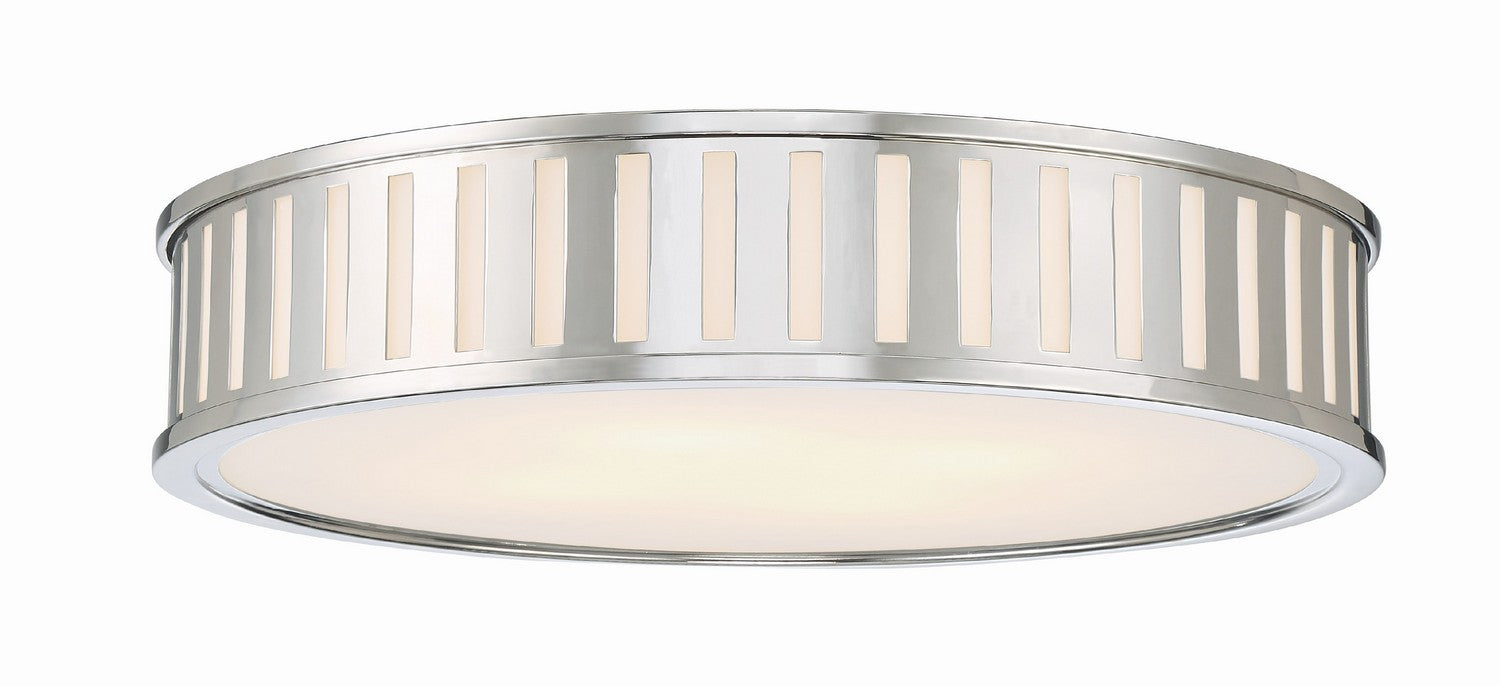 Crystorama KEN-8305-PN Kendal Four Light Flush Mount Polished Nickel Main Image.jpg