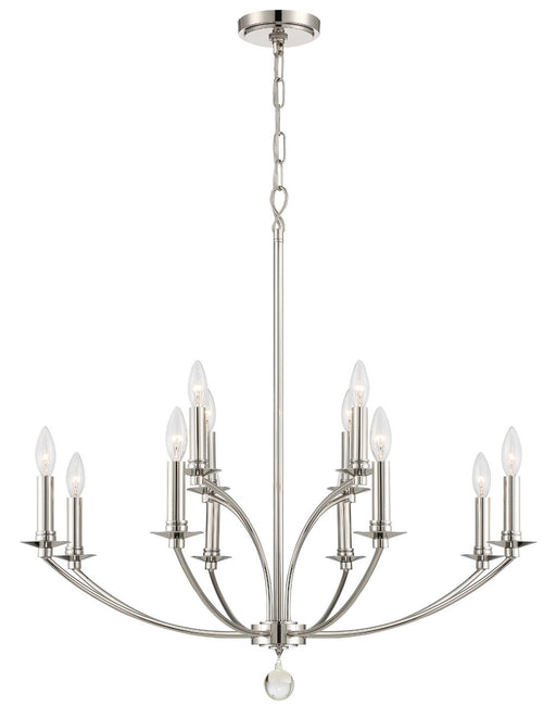 Crystorama MIL-8012-PN Mila 12 Light Chandelier Polished Nickel Main Image.jpg