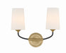 Crystorama NIL-70012-BF-MG Niles Two Light Wall Sconce Black Forged / Modern Gold Main Image.jpg