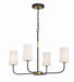 Crystorama NIL-70014-BF-MG Niles Four Light Chandelier Black Forged / Modern Gold Main Image.jpg