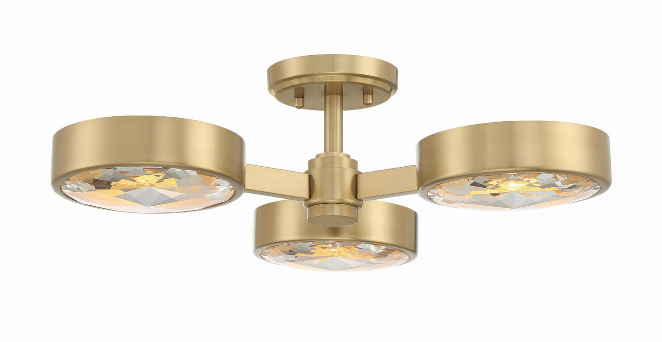 Crystorama ORS-733-MG Orson Three Light Semi Flush Mount Modern Gold Main Image.jpg