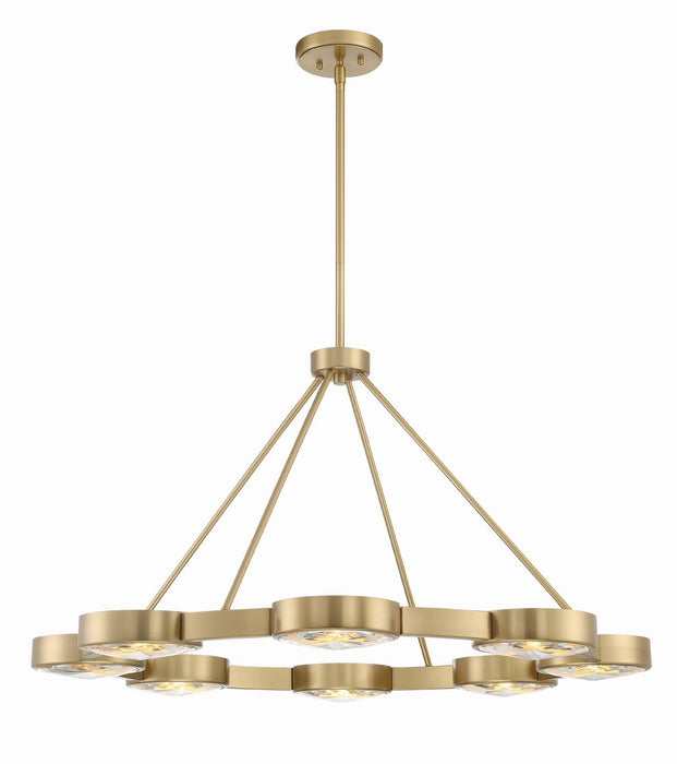 Crystorama ORS-738-MG Orson Eight Light Pendant Modern Gold Main Image.jpg