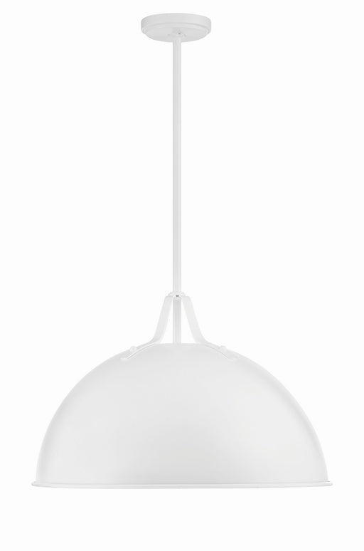 Crystorama SOT-18015-WH Soto One Light Pendant White Main Image.jpg