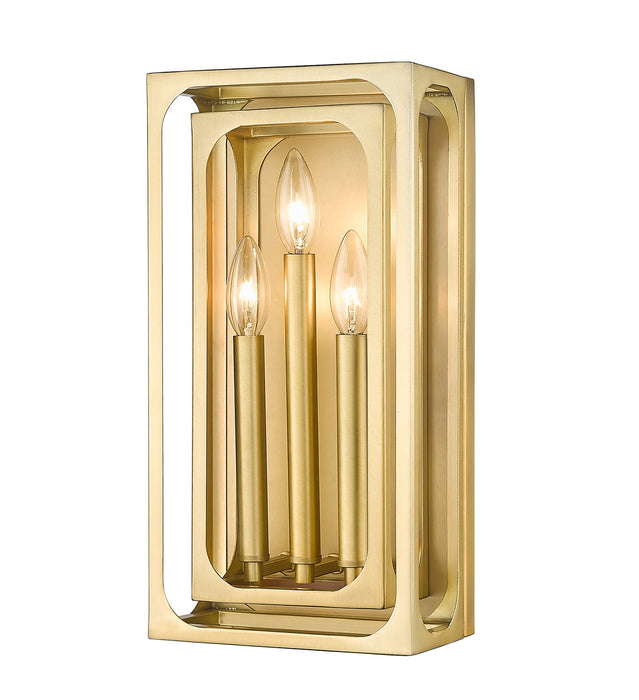 Z-Lite 3038-3S-RB Easton Three Light Wall Sconce, Rubbed Brass Main Image.jpg