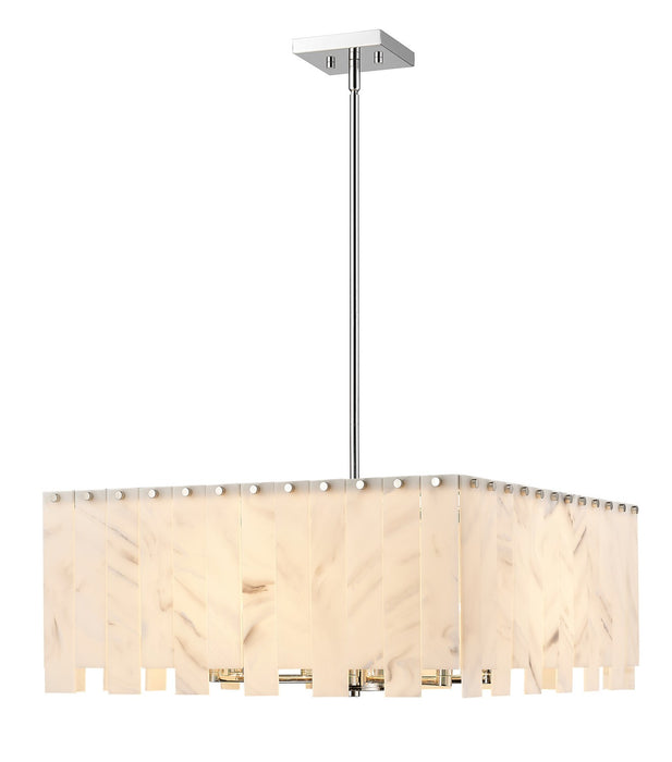 Z-Lite 345P26-PN Viviana Eight Light Pendant, Polished Nickel Main Image.jpg