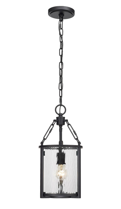 Z-Lite 346P8-MB Barrington One Light Pendant, Matte Black Main Image.jpg