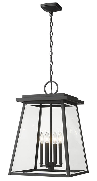 Z-Lite 521CHXL-BK Broughton Four Light Outdoor Chain Mount, Black Main Image.jpg