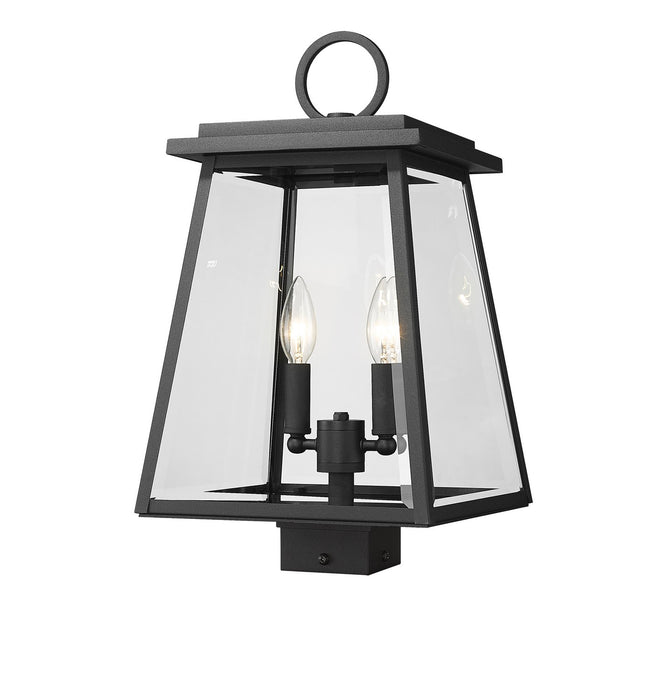 Z-Lite 521PHMS-BK Broughton Two Light Outdoor Post Mount, Black Main Image.jpg