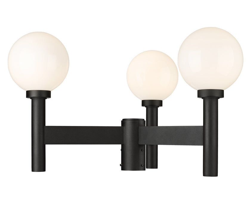 Z-Lite 597MP3-BK Laurent Three Light Outdoor Post Mount, Black Main Image.jpg