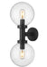 Z-Lite 599M2-BK Laurent Two Light Outdoor Wall Sconce, Black Main Image.jpg