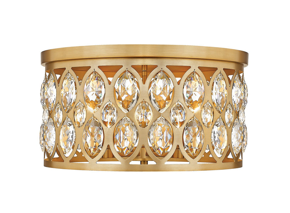 Z-Lite 6010F18HB Dealey Five Light Flush Mount, Heirloom Brass Main Image.jpg