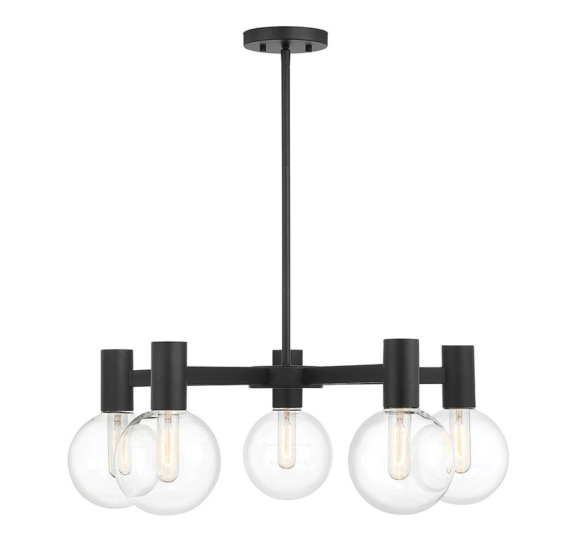 Savoy House 1-3073-5-89 Five Light Chandelier, Matte Black