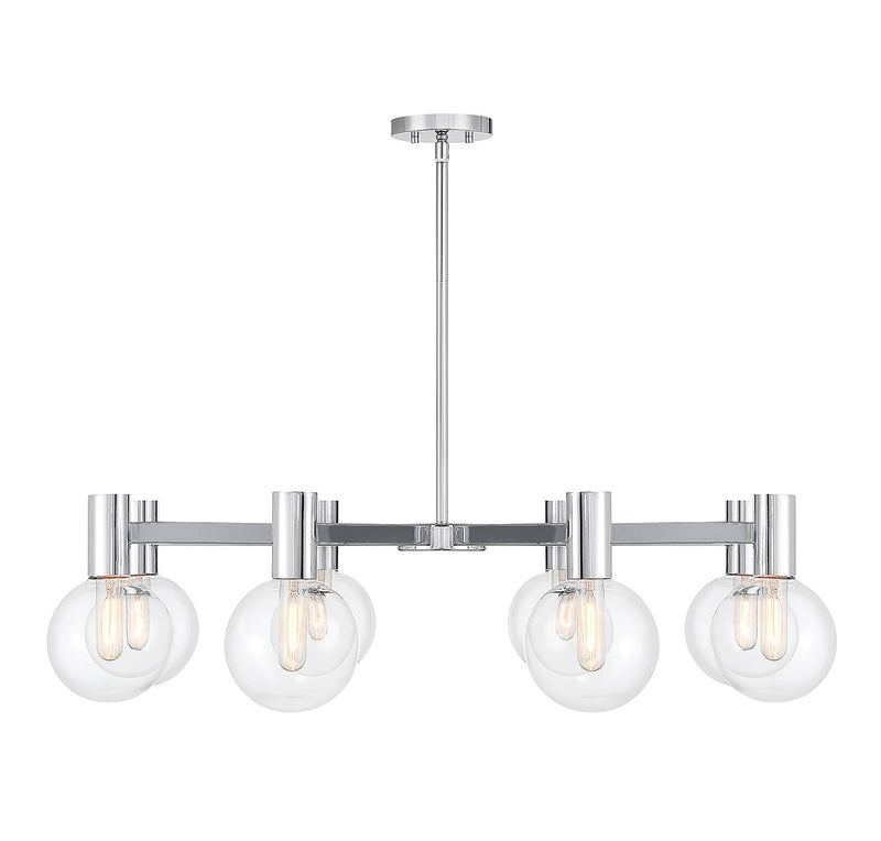 Savoy House 1-3074-8-11 Eight Light Chandelier, Chrome