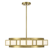 Savoy House 1-3167-4-322 Four Light Chandelier, Warm Brass